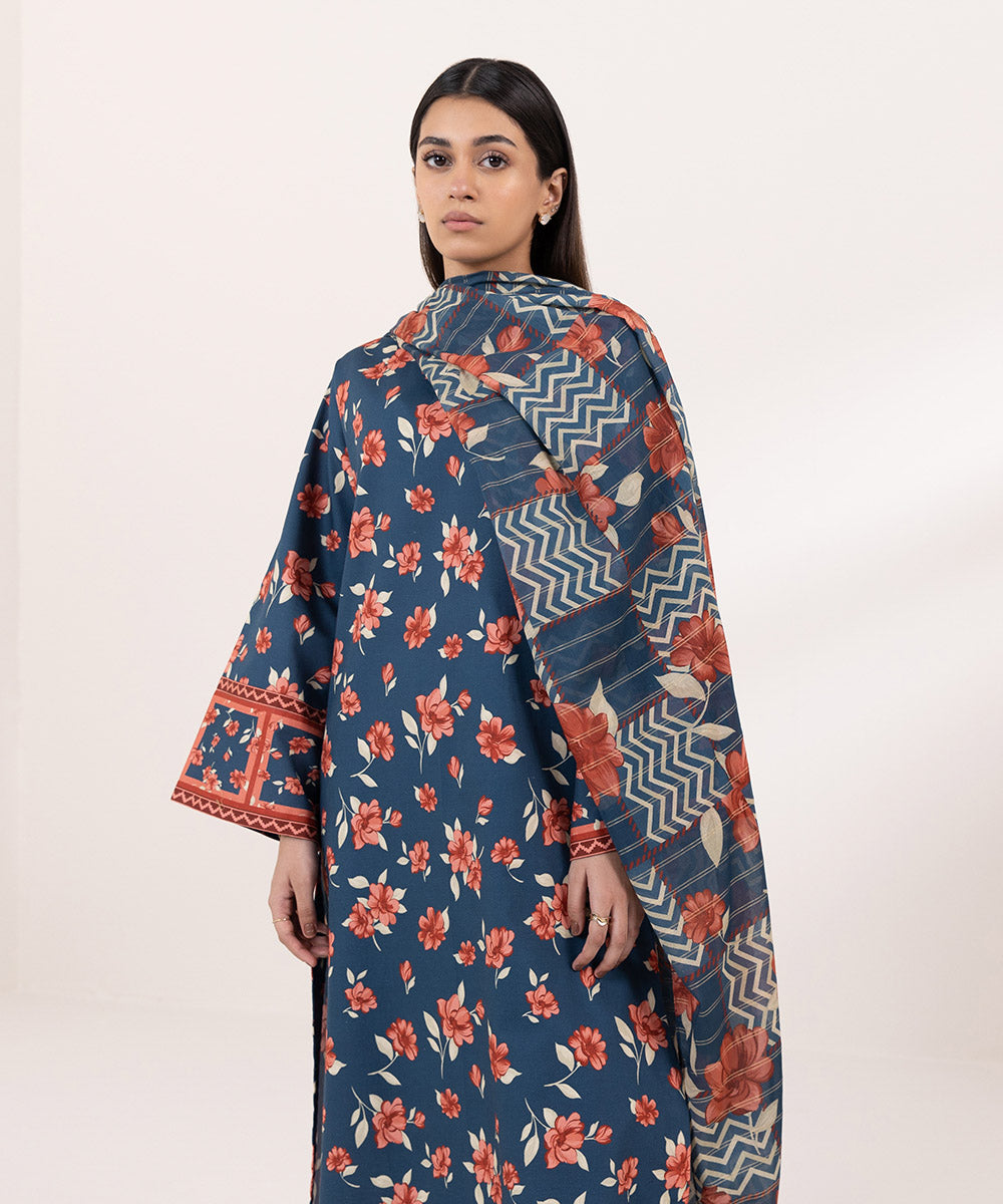 Sapphire - 3 Pc Printed Premium Lawn Suit - JMP005