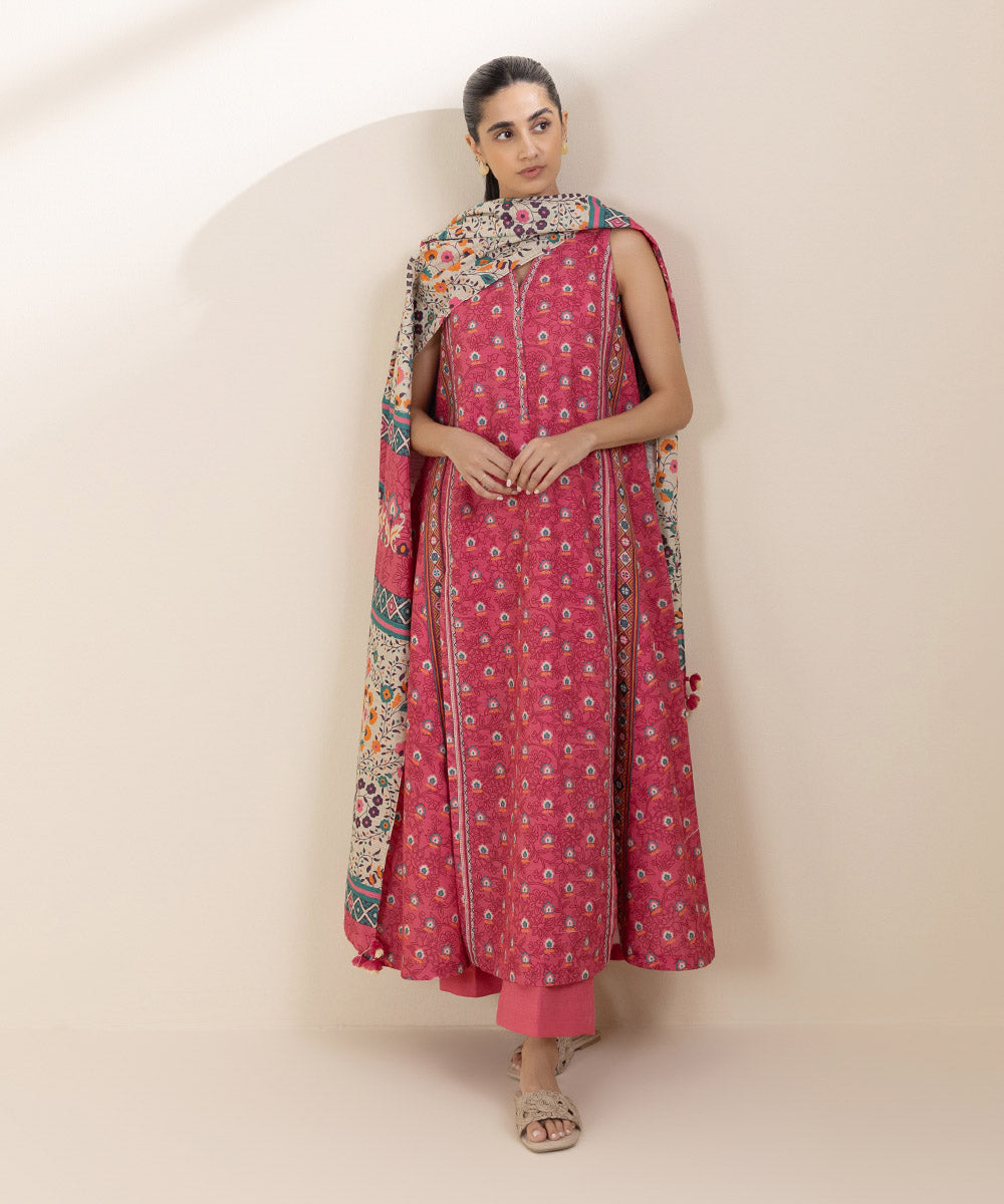 Sapphire - 3 Pc Printed Premium Lawn Suit - JMP007