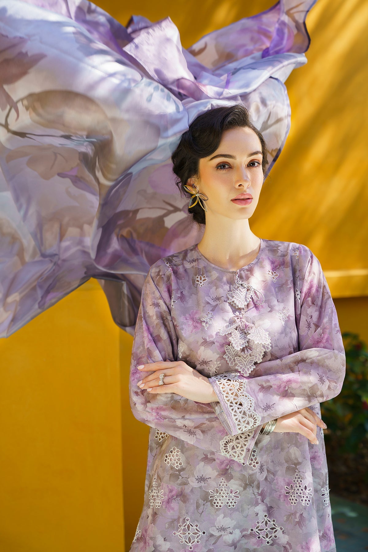 Baroque - 3 PC DIGITAL PRINTED LAWN SUIT - EM012