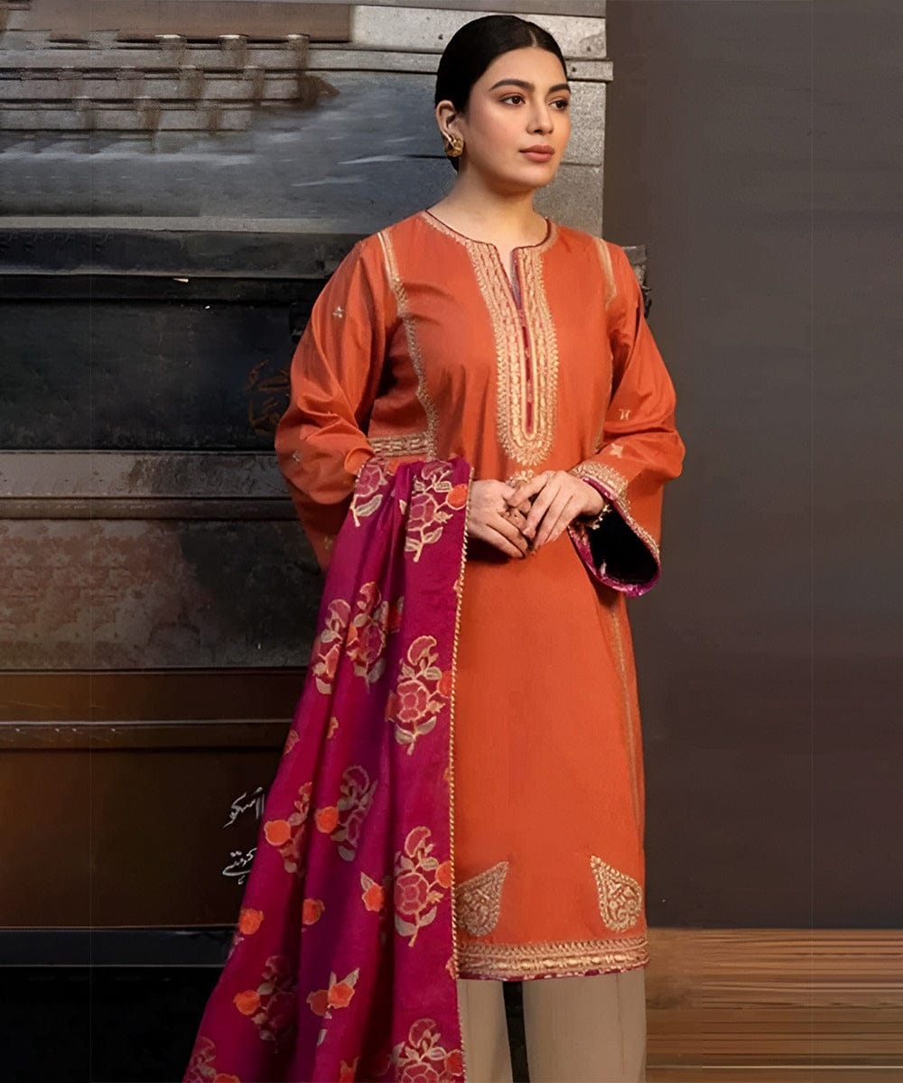 KOKUM - 3 Pc Lawn Embroidred Suit - JME016