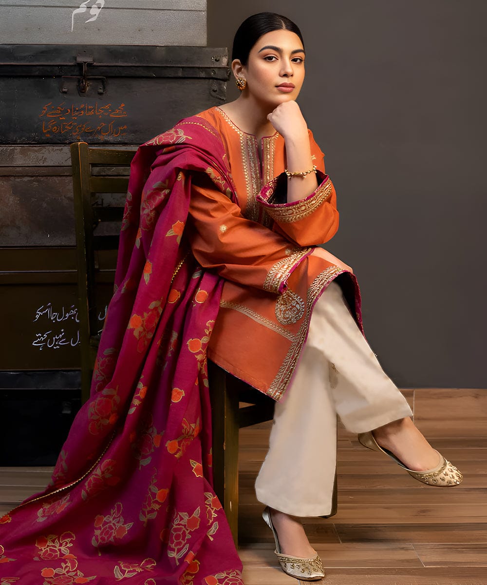 KOKUM - 3 Pc Lawn Embroidred Suit - JME016
