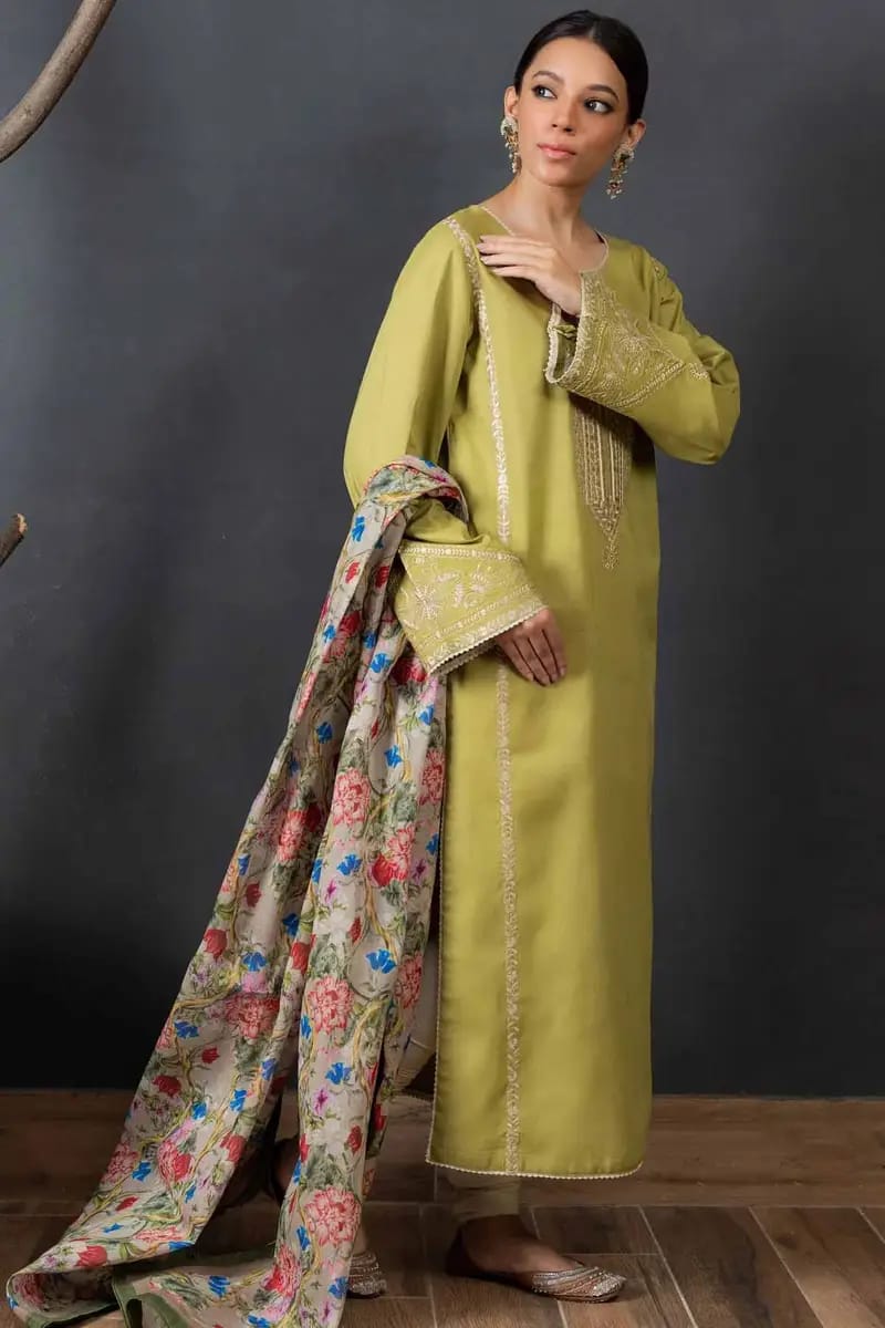 KOKUM - 3 Pc Lawn Embroidred Suit - JME015