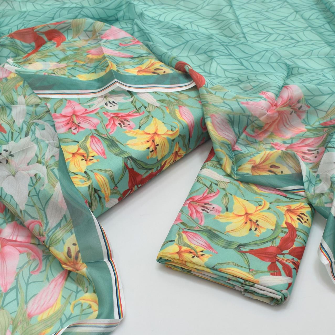 JMC -3 PC PRINTED SWISS LAWN SUIT -Sw049
