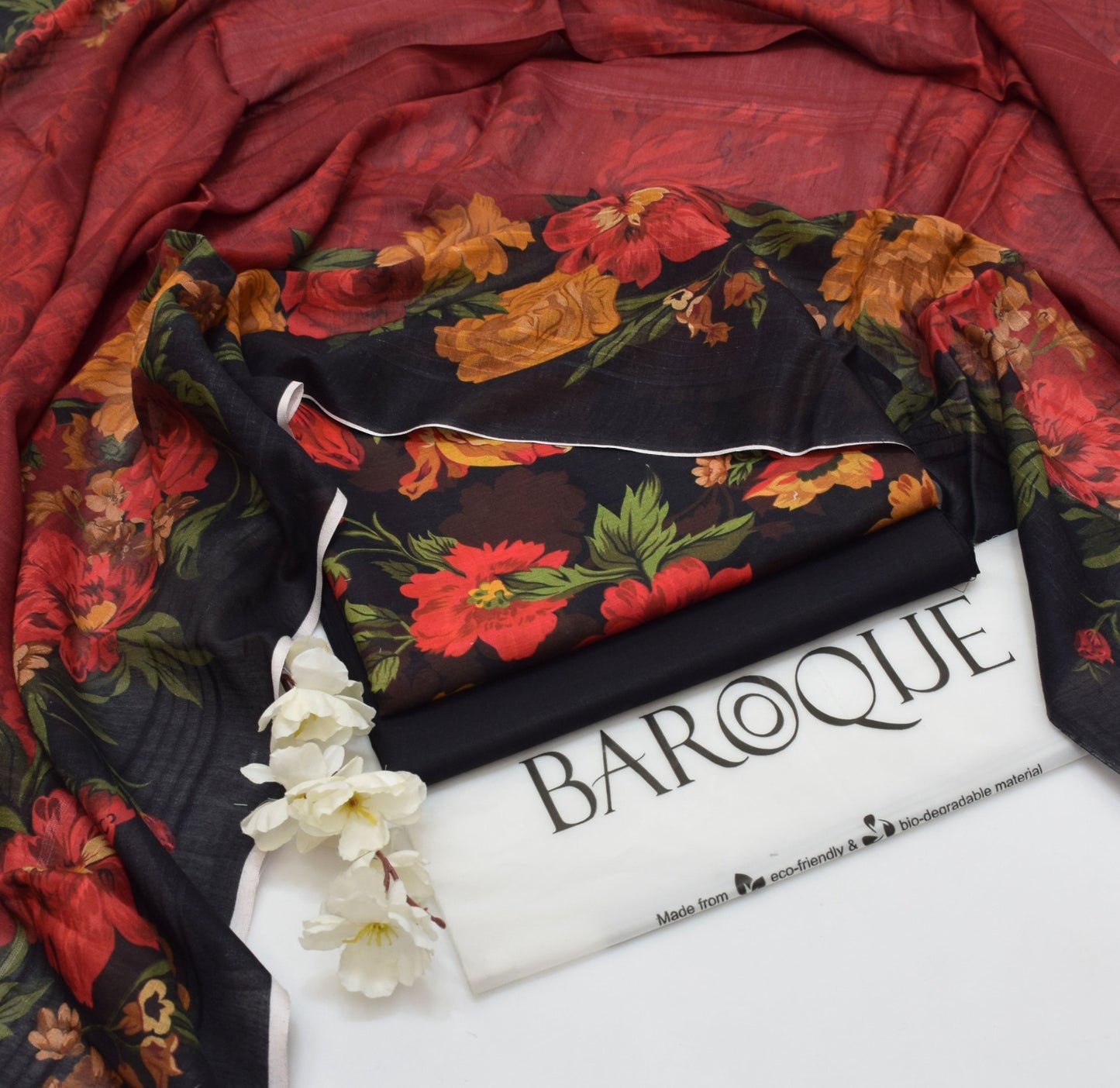 BAROQUE - 3 PC LAWN DIGITAL PRINTED SUIT - Dp026