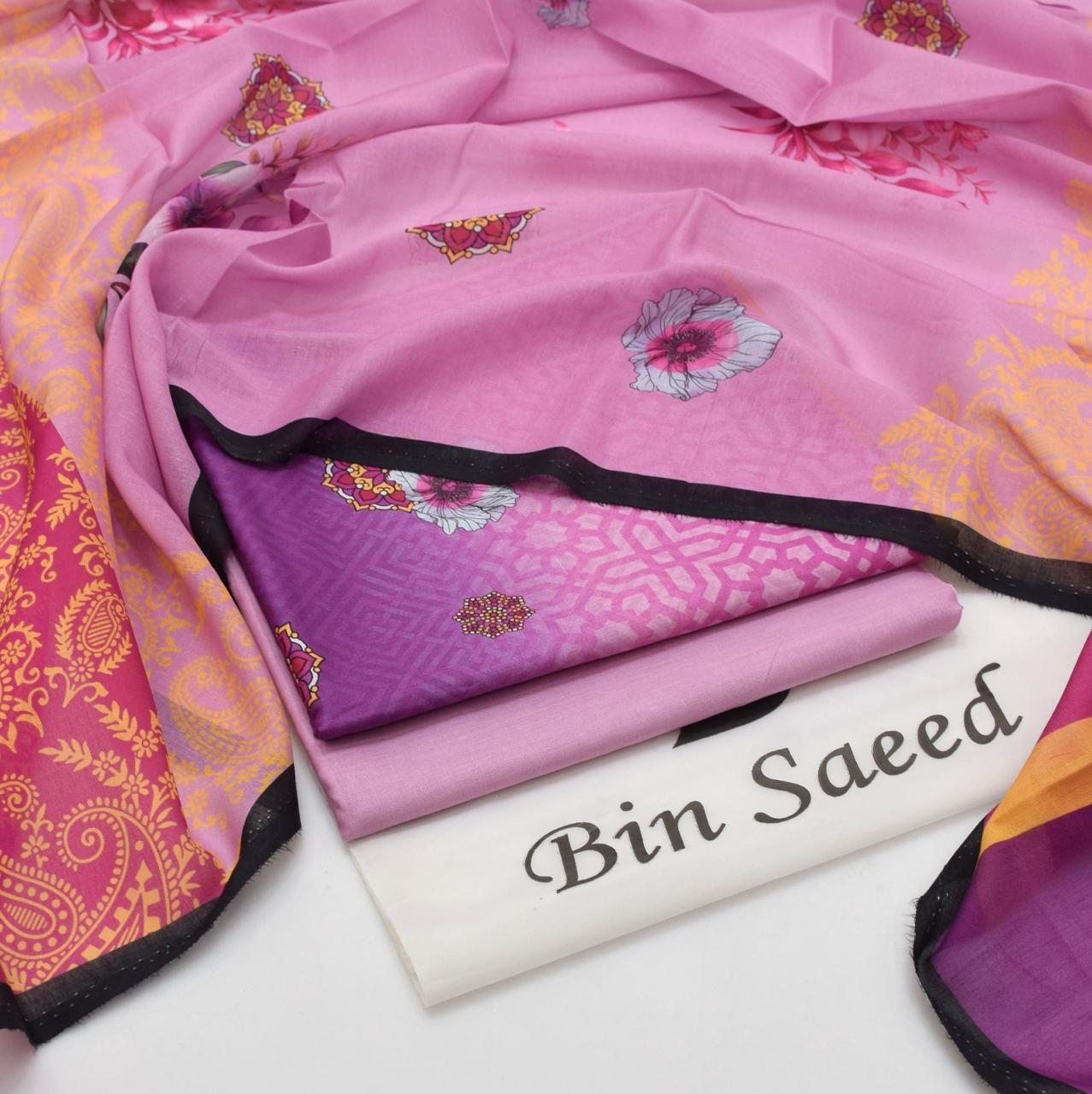 BIN SAEED - 3 PC LAWN DIGITAL PRINTED SUIT - Dp008