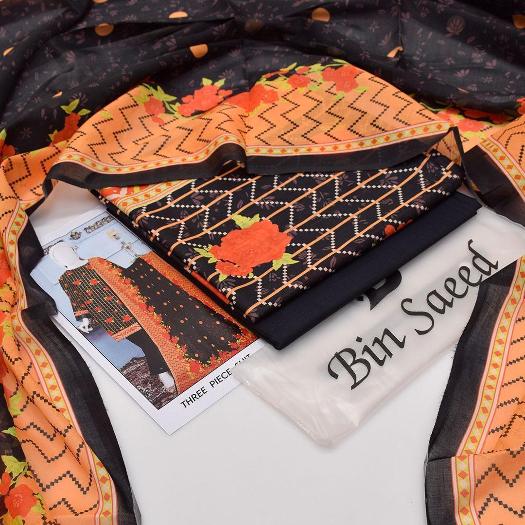 BIN SAEED - 3 PC LAWN DIGITAL PRINTED SUIT - Dp004