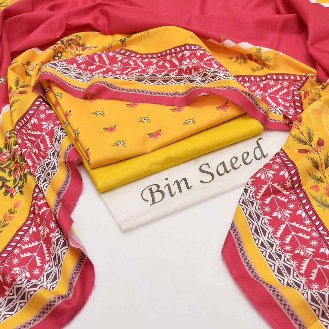 BIN SAEED - 3 PC LAWN DIGITAL PRINTED SUIT - Dp035