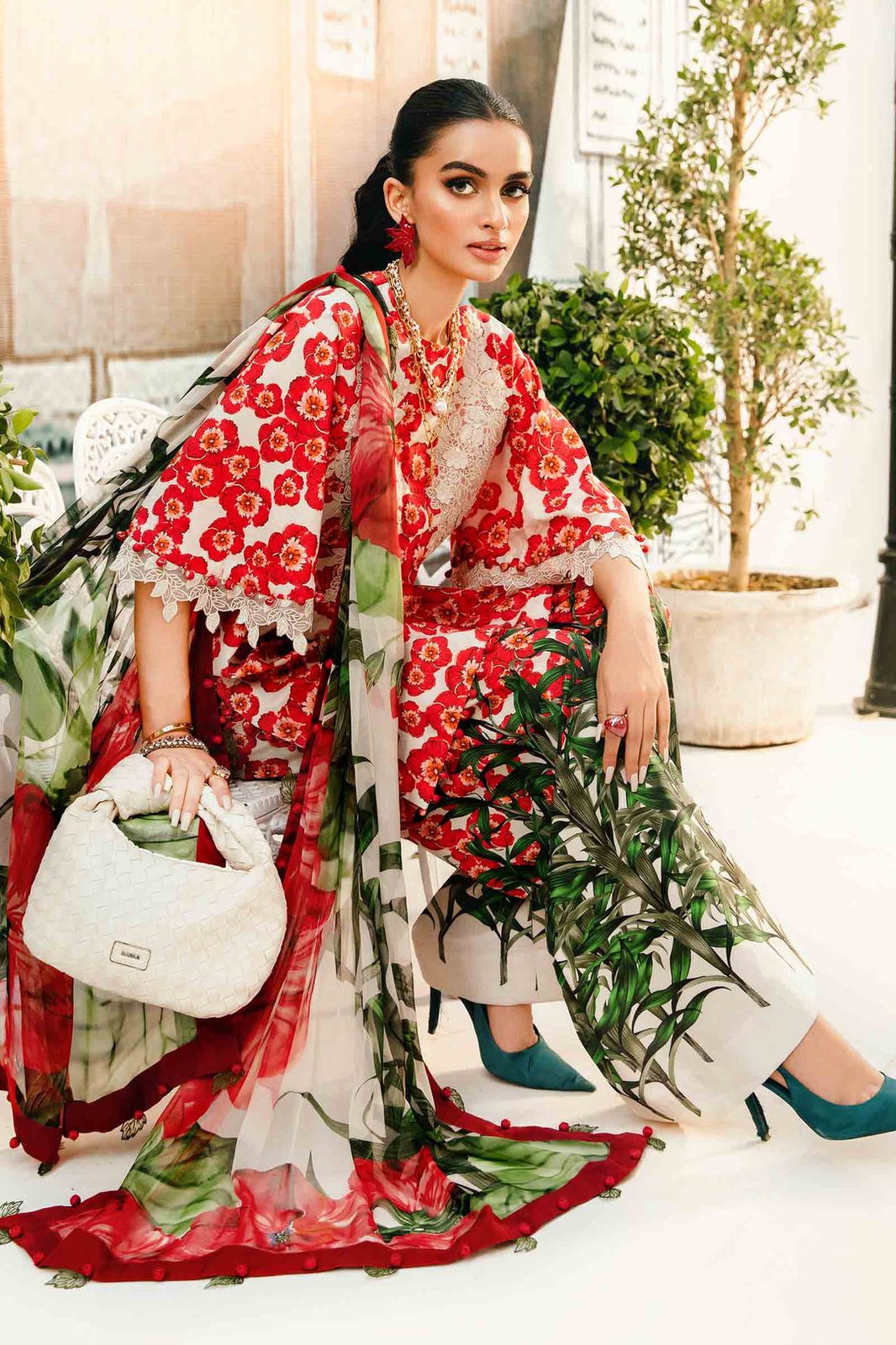 Maria B - 3 PC DIGITAL PRINTED LAWN SUIT - EM015