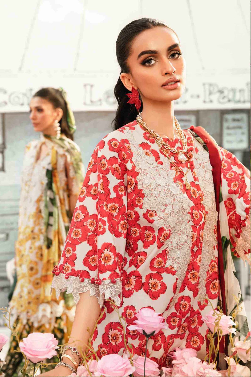Maria B - 3 PC DIGITAL PRINTED LAWN SUIT - EM015