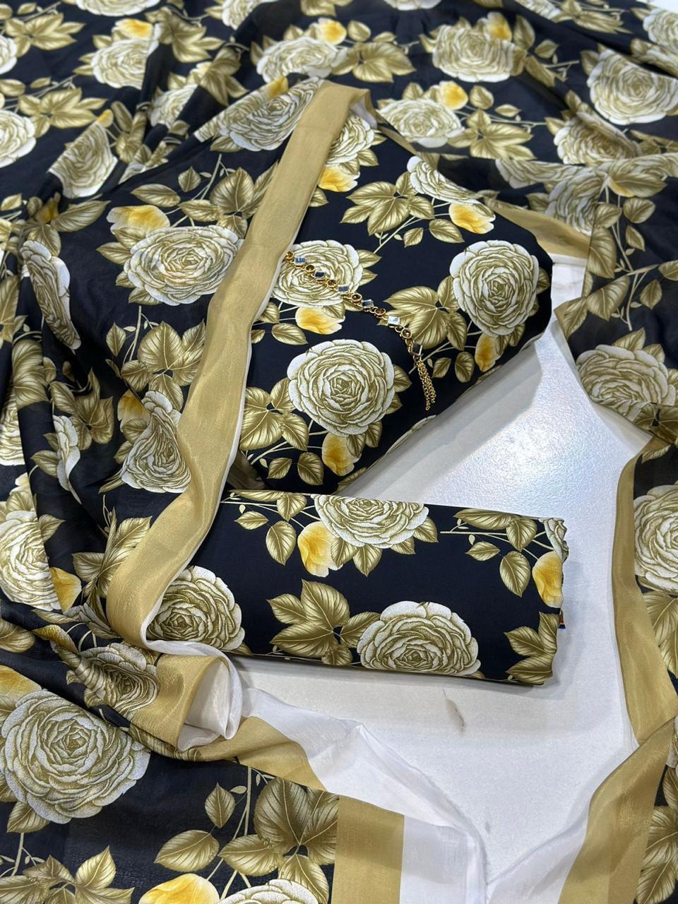 JMC - 3 PC DIGITAL PRINTED SWISS SUIT -Sw020