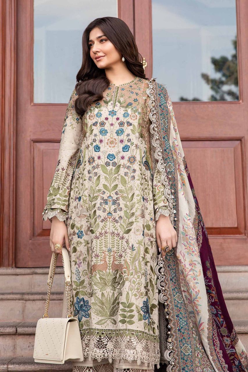 MariaB- 3 PC PRINTED LAWN SUIT - EM003