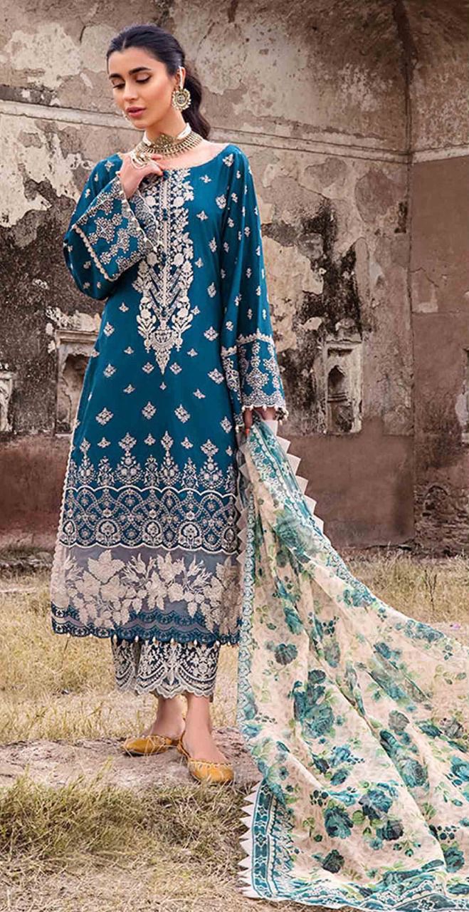 Zainab Chottani - 3 PC EMBROIDRED LAWN SUIT - EM002