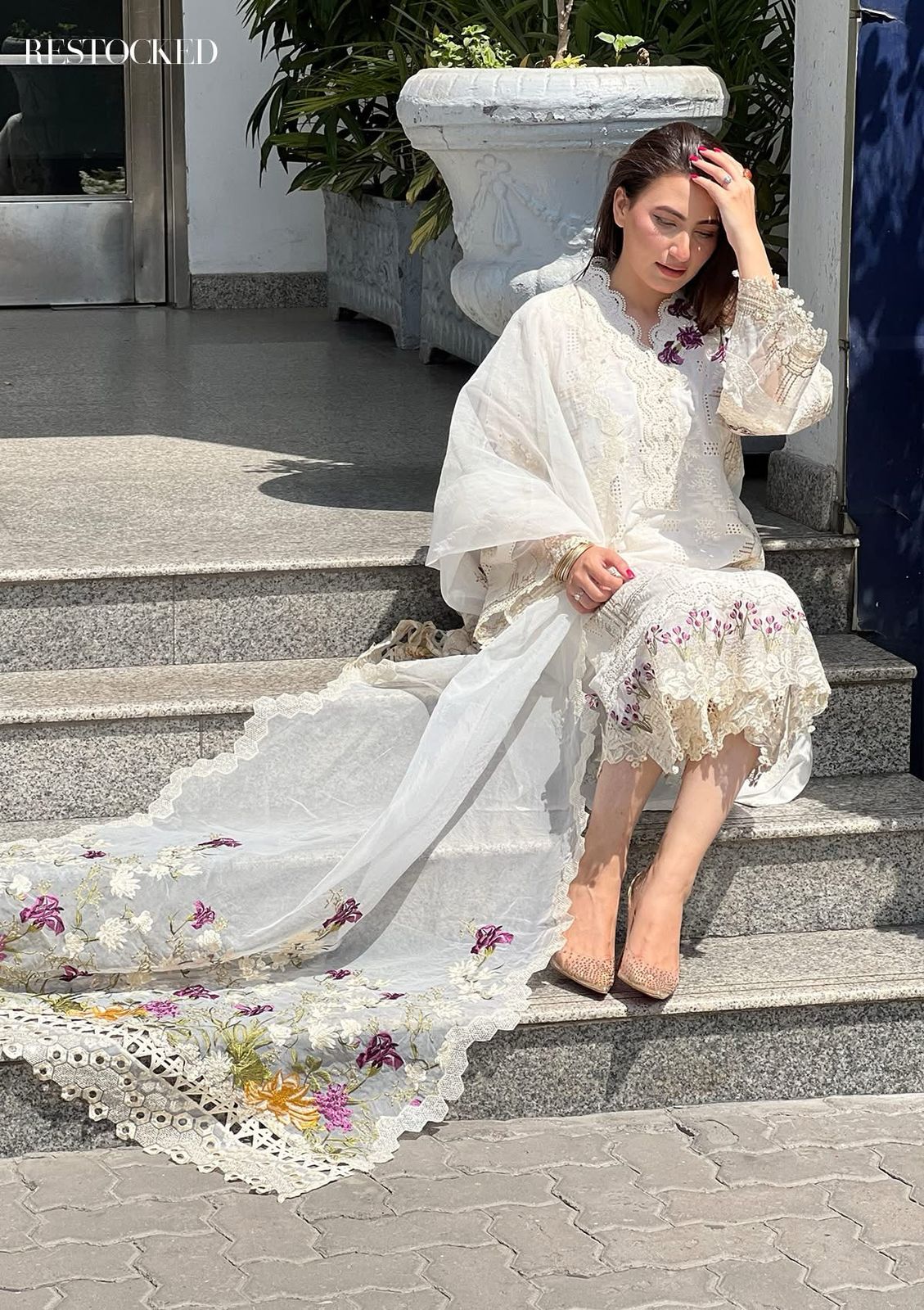 ELAF - 3 PC LAWN EMBROIDRED SUIT - EM004