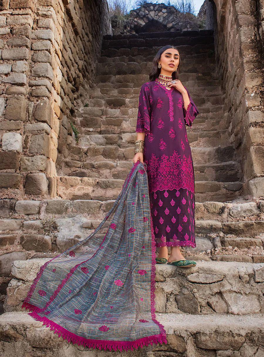 Zainab Chottani - 3 PC EMBROIDRED LAWN SUIT - EM001