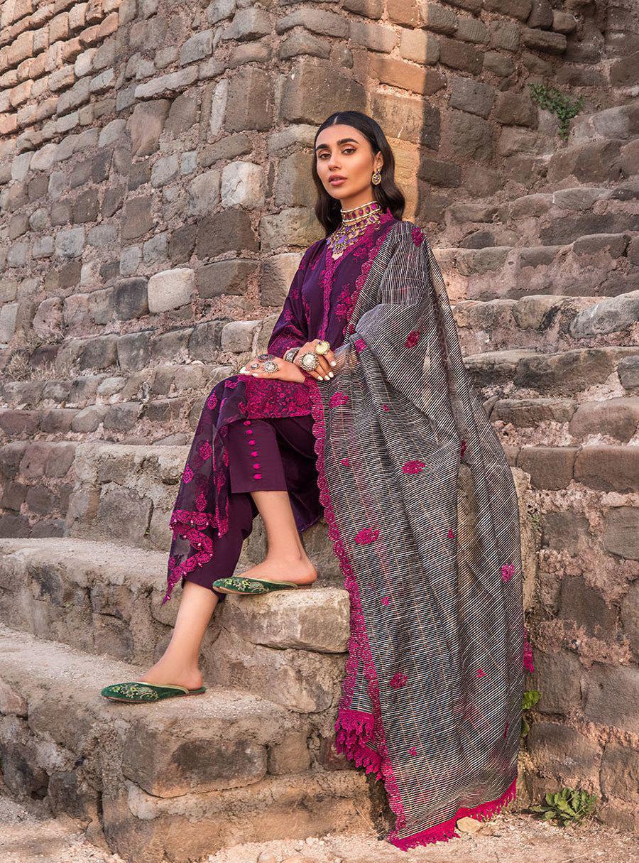 Zainab Chottani - 3 PC EMBROIDRED LAWN SUIT - EM001