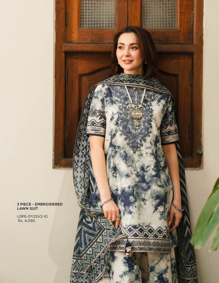 SAPPHIRE - 3 PC EMBROIDRED LAWN SUIT - EM027