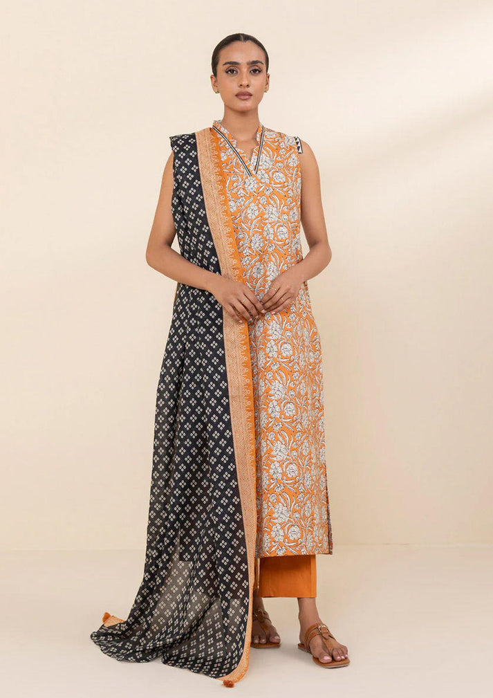Sapphire - 3 Pc Printed Premium Lawn Suit - JMP003