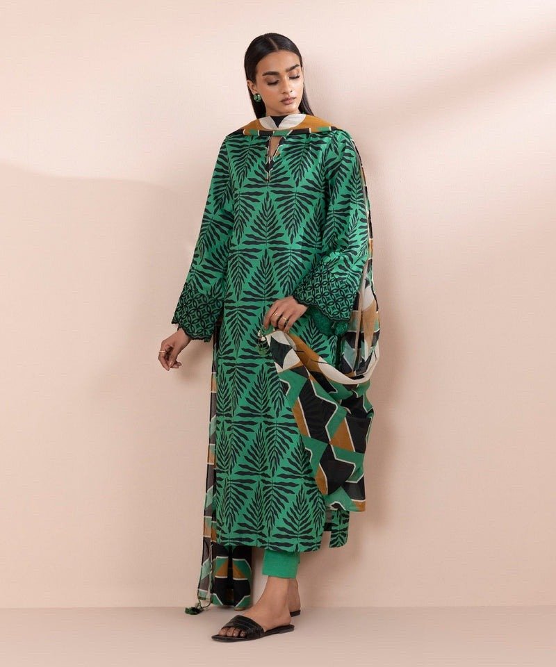 Sapphire - 3 Pc Printed Premium Lawn Suit - JMP006