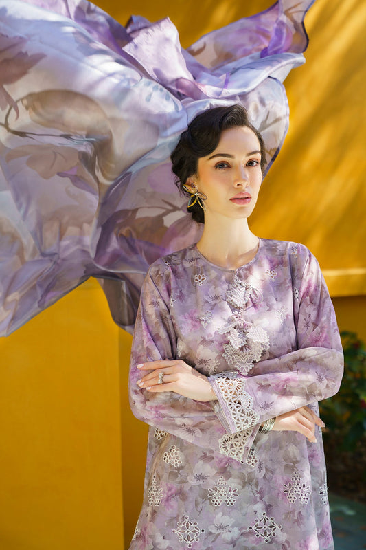 Baroque - 3 PC DIGITAL PRINTED LAWN SUIT - EM012
