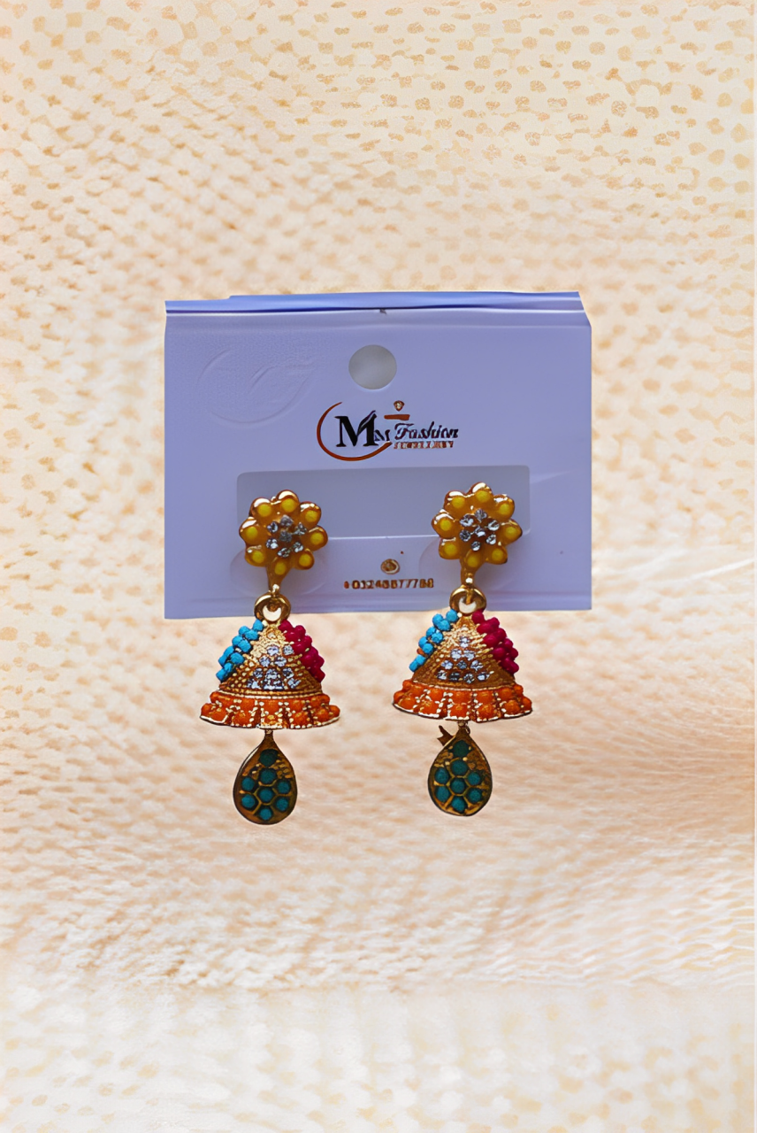 Multi Intec Jhumki Earings