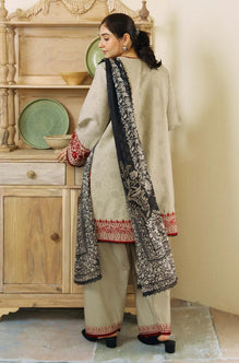 Zara Shah Jhan - 3 Pc Dhanak Embroidred Suit - JME1359