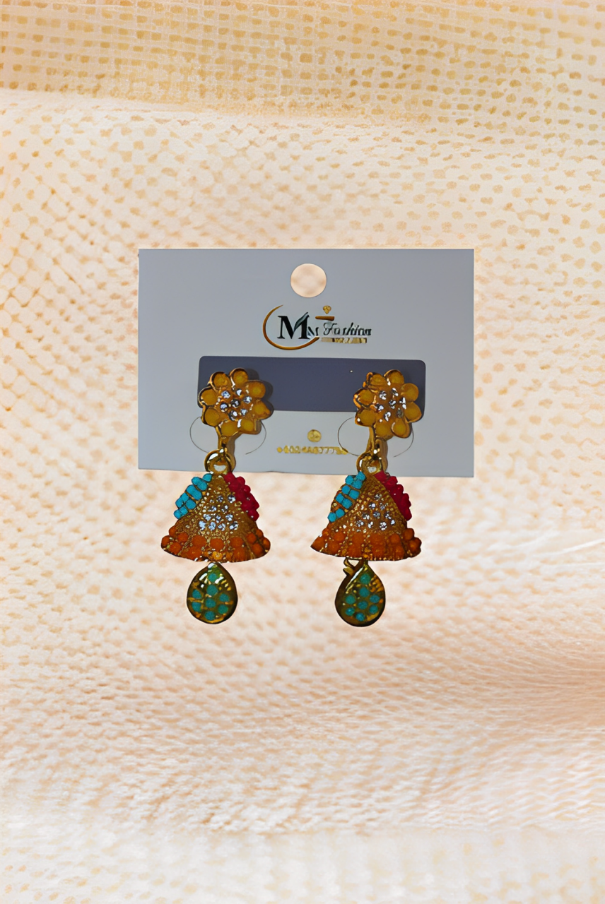 Multi Intec Jhumki Earings