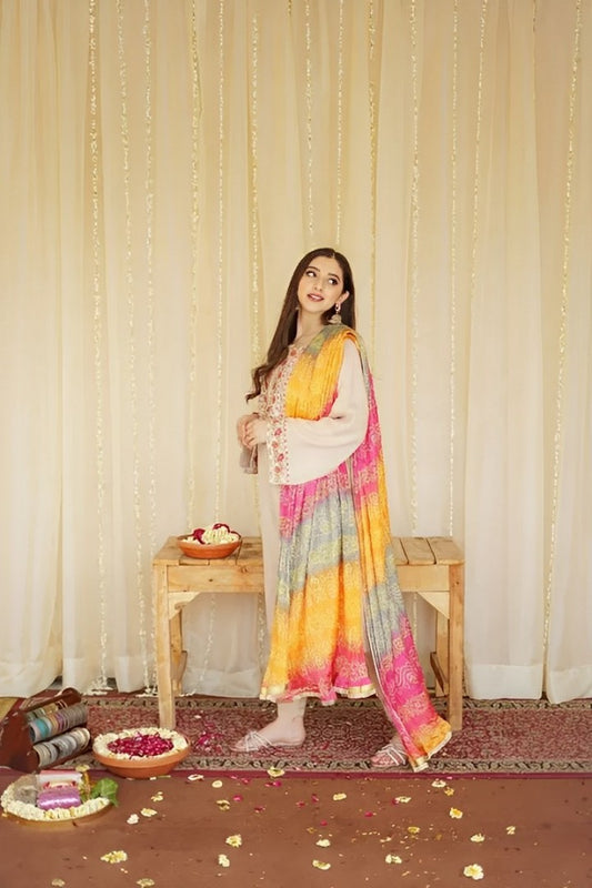 Aisling - 3 Piece Dhanak Embroidred Suit - JM1346