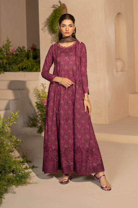 Iznik - 3 PC EMBROIDRED LAWN SUIT - EM038