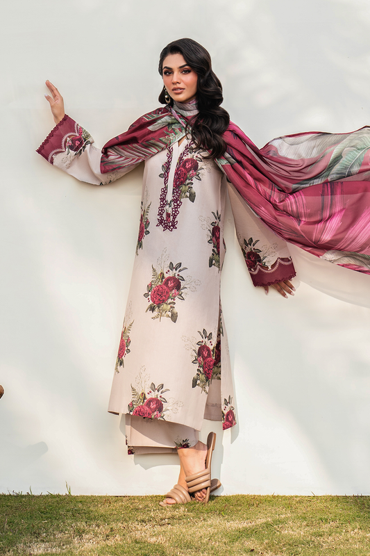 Iznik - 3 PC EMBROIDRED LAWN SUIT - EM032