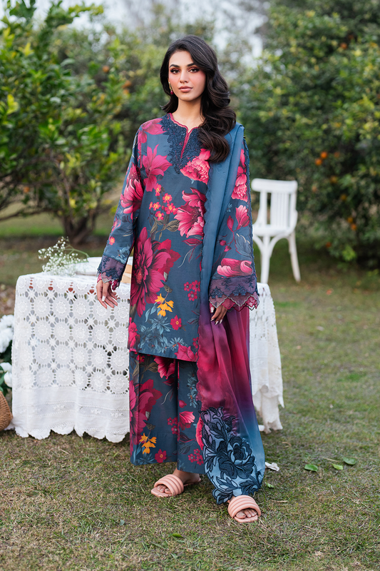 Iznik - 3 PC EMBROIDRED LAWN SUIT - EM033