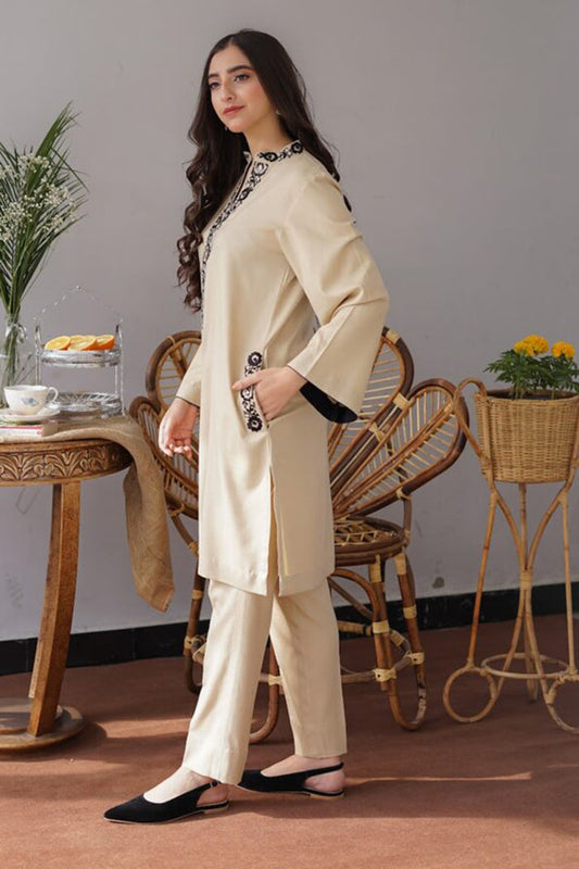 AISLING - 3 Pc Dhanak Embroidred Suit - JM1317