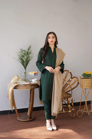 AISLING - 3 Pc Dhanak Embroidred Suit - JM1316