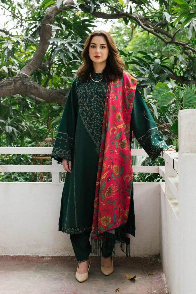 IZNIK - 3 Pc Dhanak Embroidred Suit - JM1452