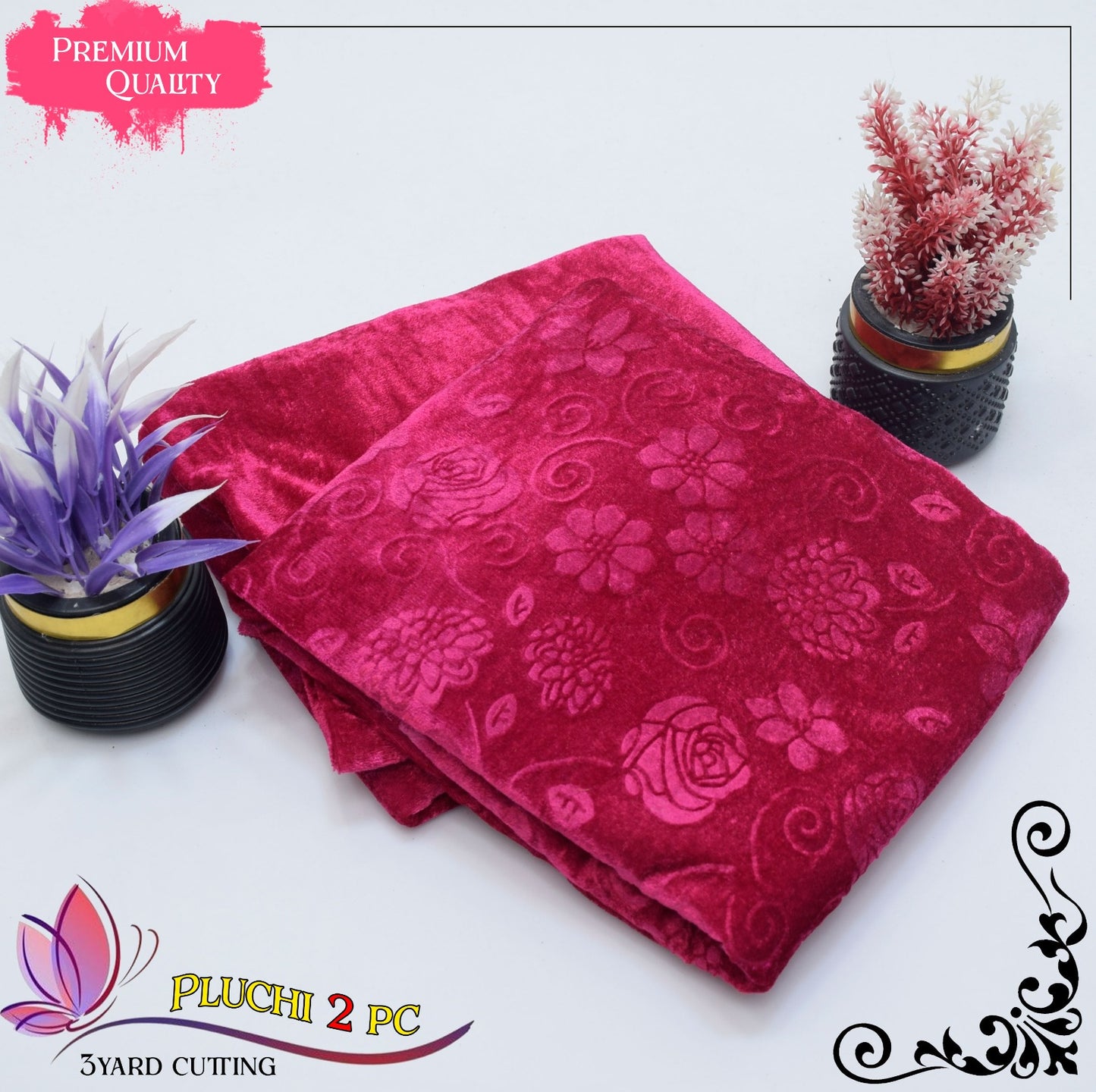 JMC - 2 PC Pluchi Velvet Premium - Sz001