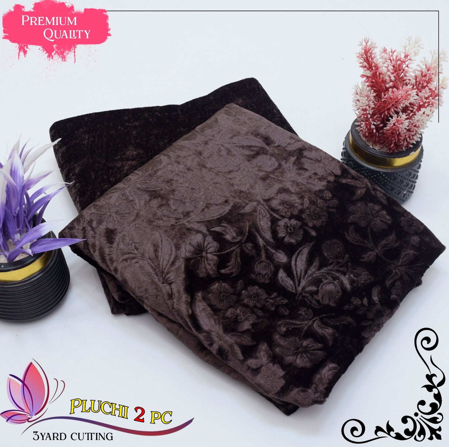 JMC - 2 PC Pluchi Velvet Premium - Sz003