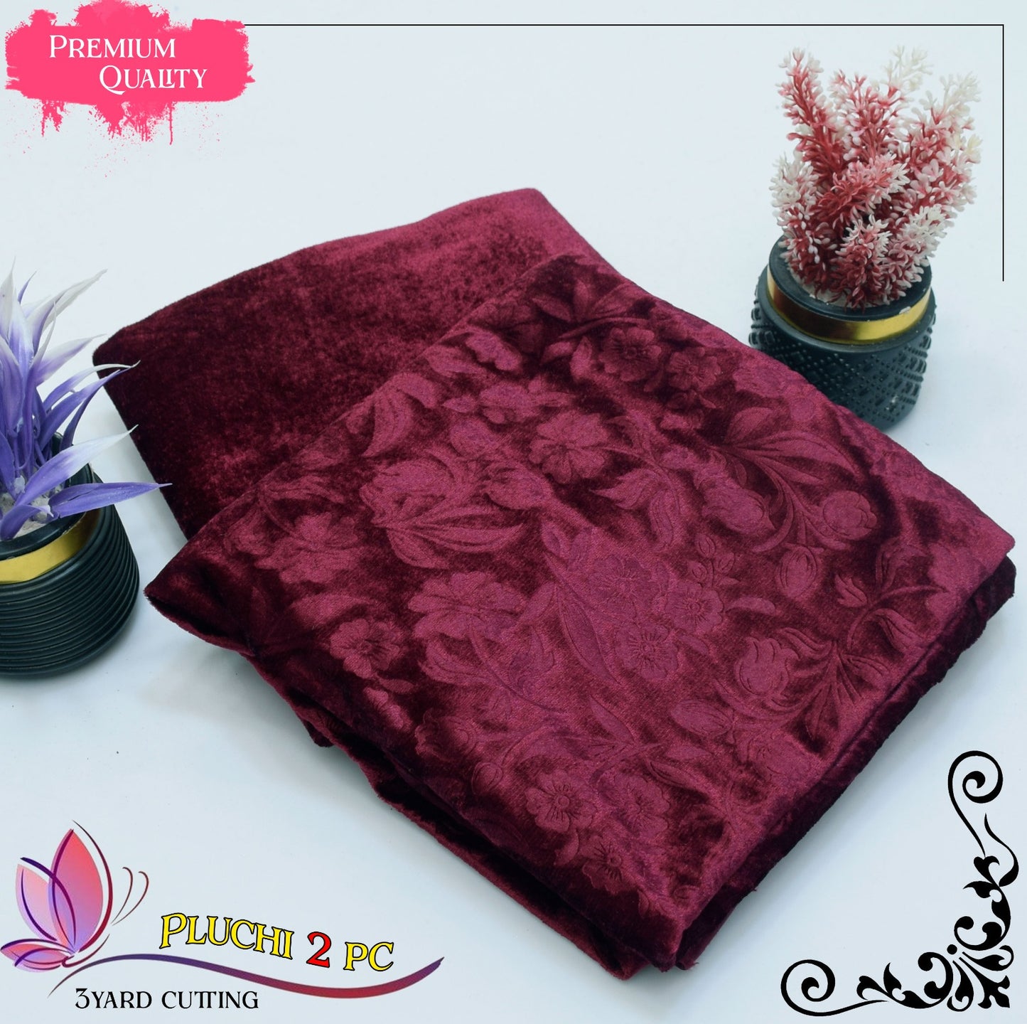 JMC - 2 PC Pluchi Velvet Premium - Sz004