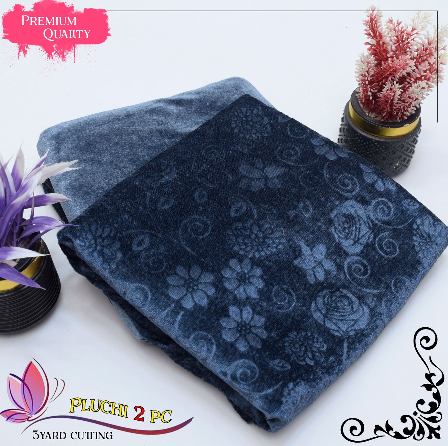 JMC - 2 PC Pluchi Velvet Premium - Sz009