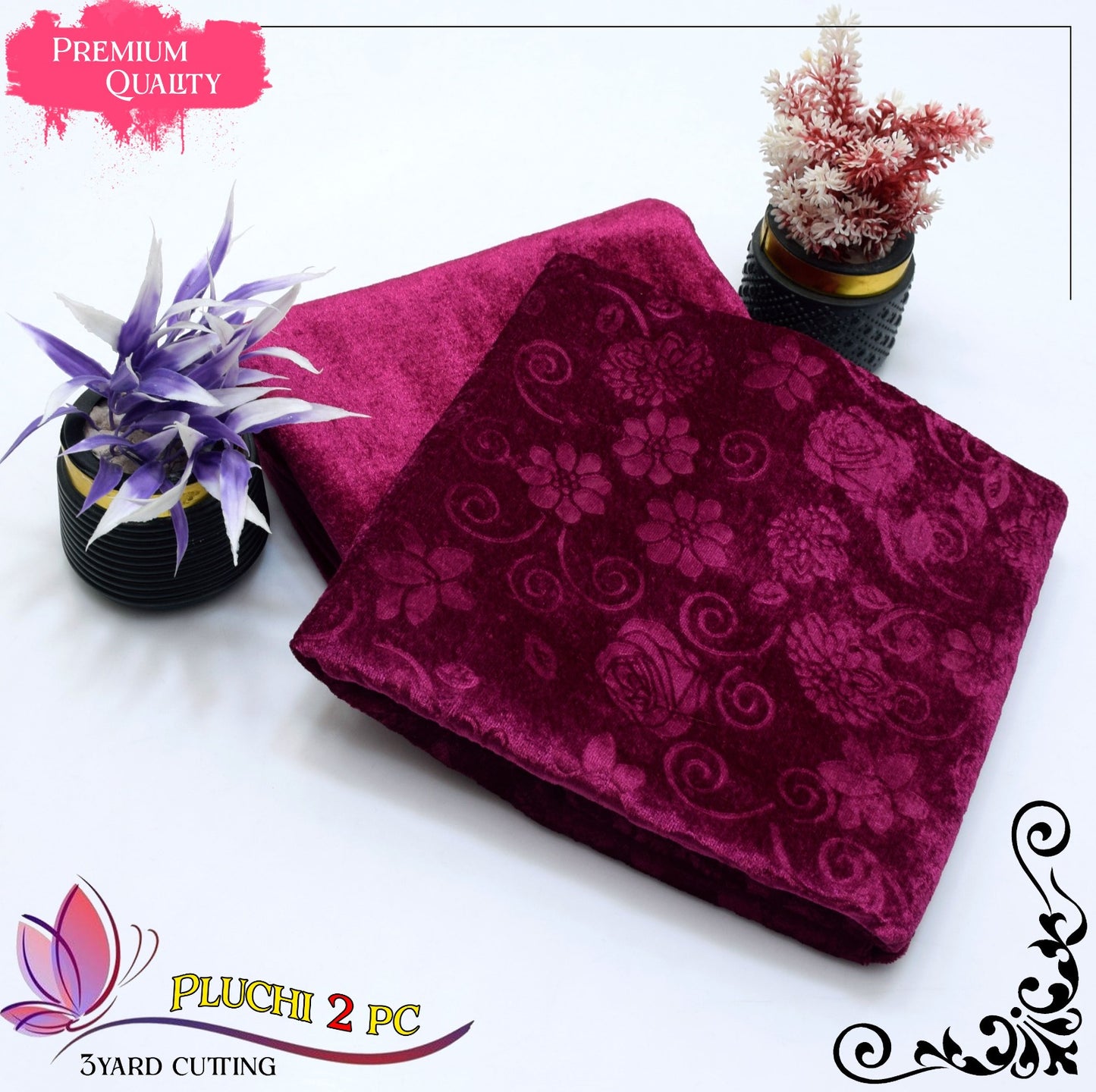 JMC - 2 PC Pluchi Velvet Premium - Sz022