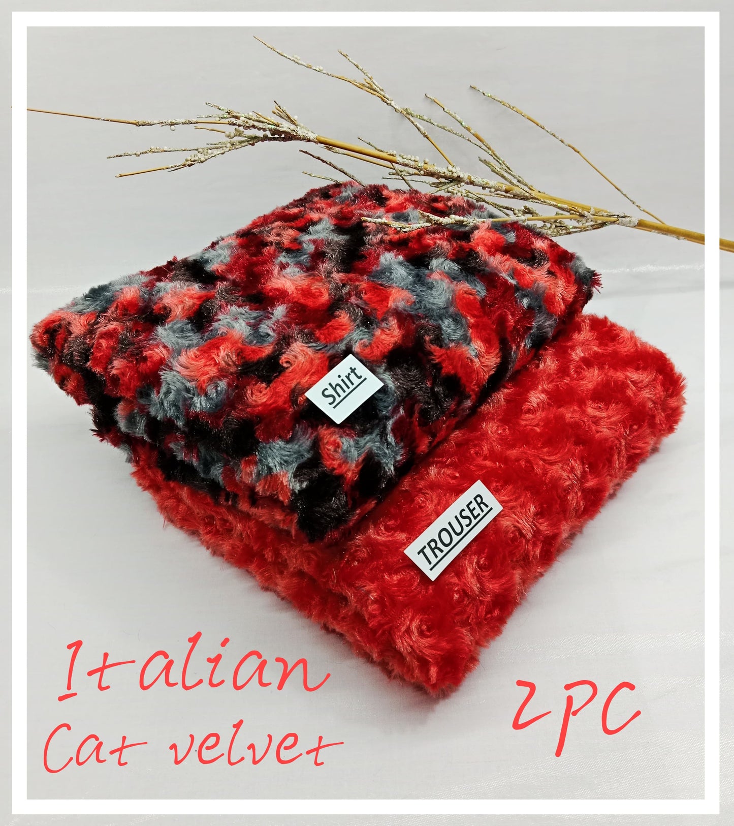 JMC - 2 PC Italian Cat Velvet - Sc001