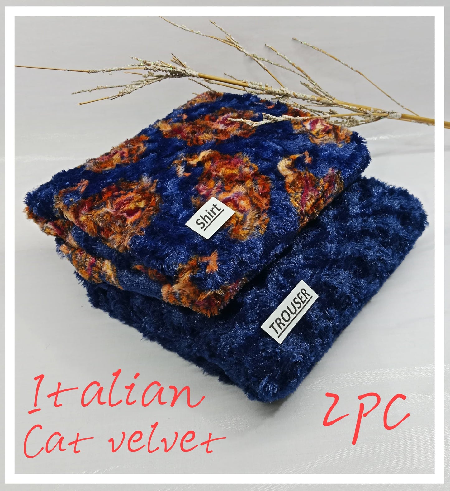 JMC - 2 PC Italian Cat Velvet - Sc003