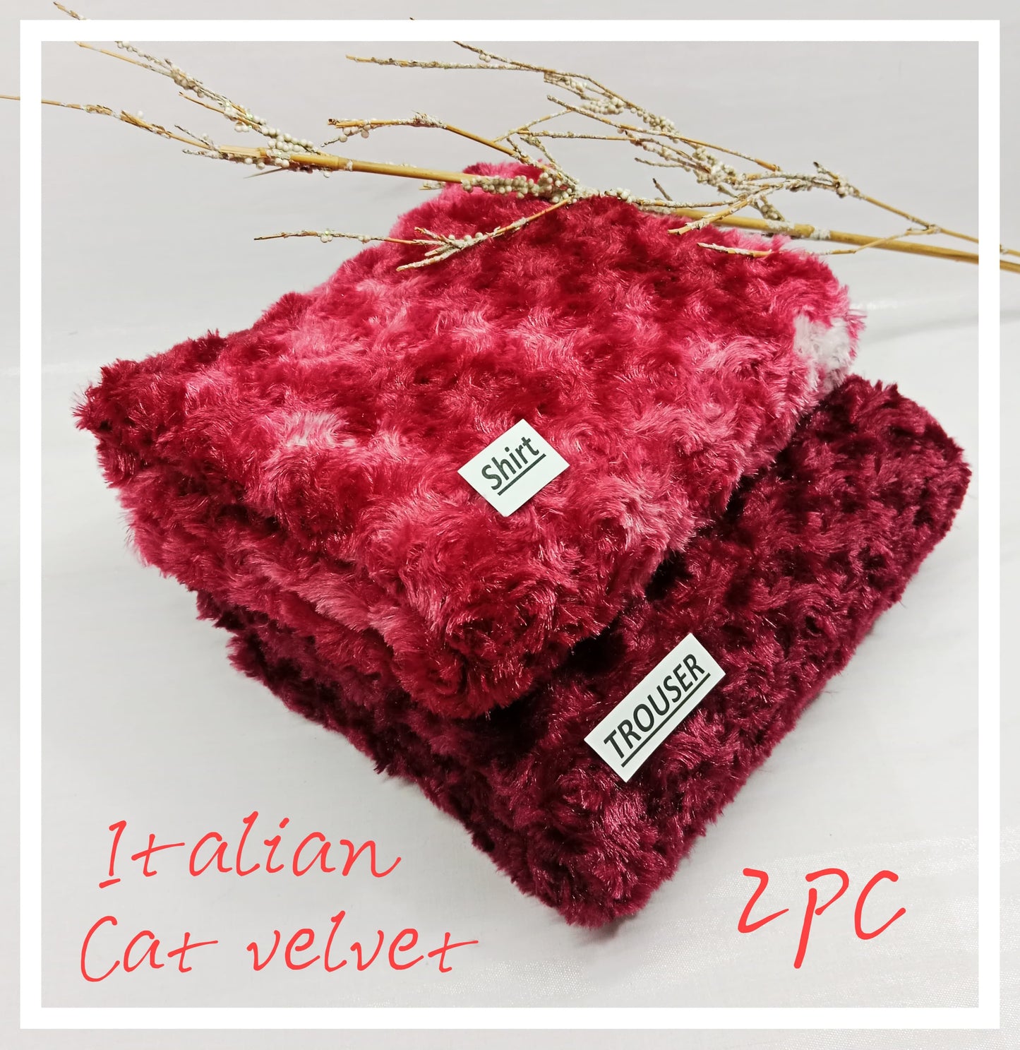 JMC - 2 PC Italian Cat Velvet - Sc016