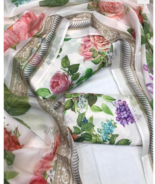 JMC - 3 PC DIGITAL PRINTED SWISS SUIT -Sw011
