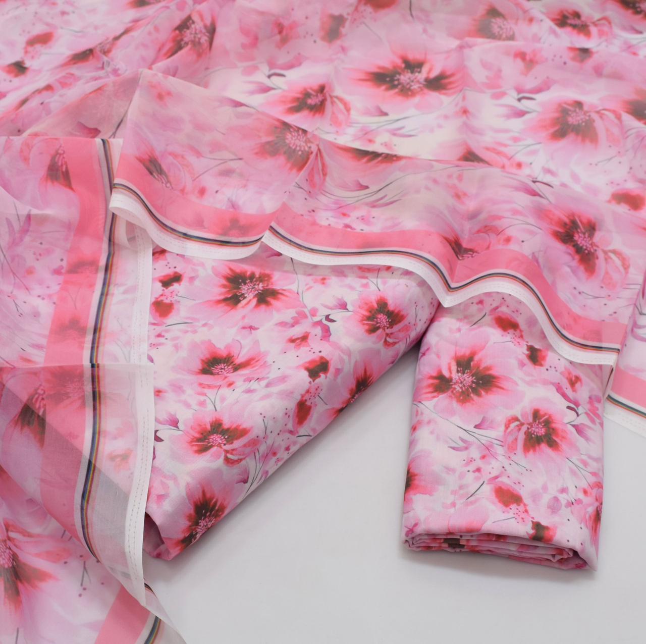 JMC -3 PC PRINTED SWISS LAWN SUIT -Sw038