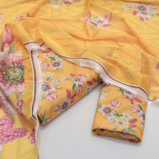 JMC -3 PC PRINTED SWISS LAWN SUIT -Sw043