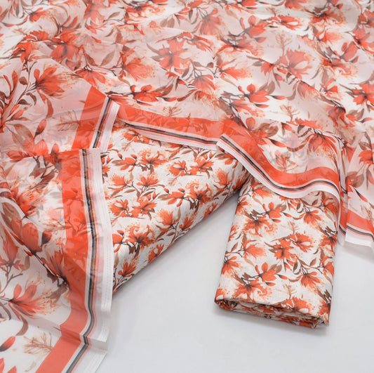JMC -3 PC PRINTED SWISS LAWN SUIT -Sw047