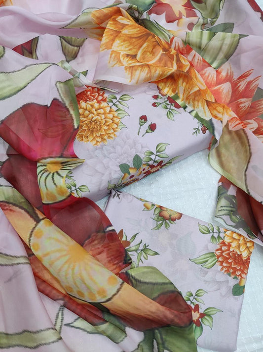 JMC -3 PC PRINTED SWISS LAWN SUIT -Sw051
