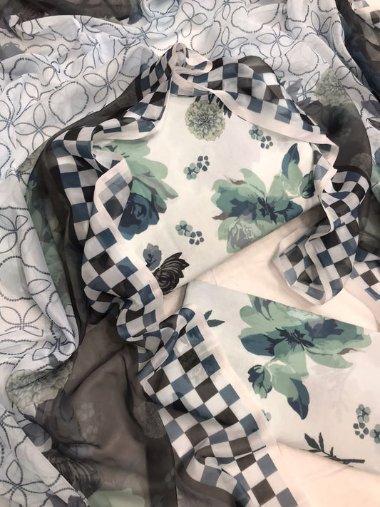 JMC -3 PC PRINTED SWISS LAWN SUIT -Sw050