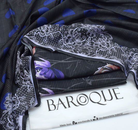 BAROQUE - 3 PC LAWN DIGITAL PRINTED SUIT - Dp025