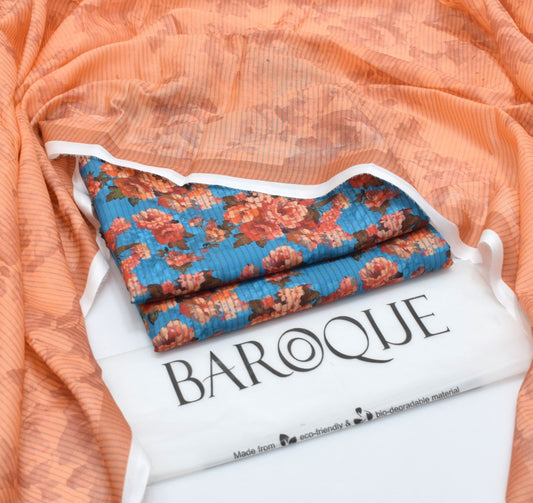 BAROQUE - 3 PC LAWN DIGITAL PRINTED SUIT - Dp027