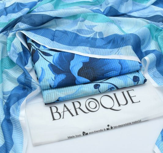 BAROQUE - 3 PC LAWN DIGITAL PRINTED SUIT - Dp021